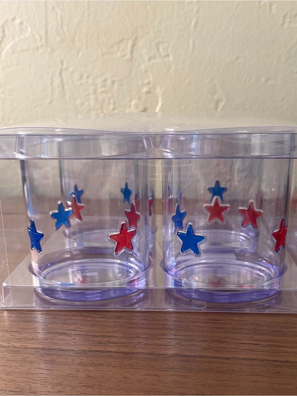 Celebrate It Red White & Blue Star Party Tumblers 13.5 oz Set of 4